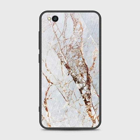 Xiaomi Redmi Go Cover - White Marble Series - HQ Ultra Shine Premium Infinity Glass Soft Silicon Borders Case