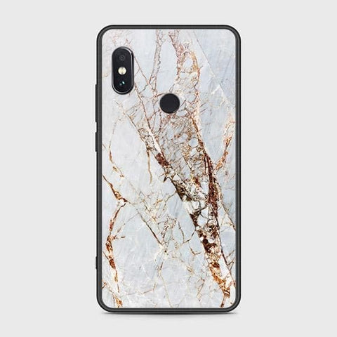 Xiaomi Redmi Note 5 Pro Cover - White Marble Series - HQ Ultra Shine Premium Infinity Glass Soft Silicon Borders Case