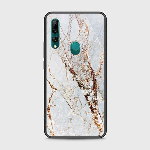 Honor 9X Cover - White Marble Series - HQ Ultra Shine Premium Infinity Glass Soft Silicon Borders Case