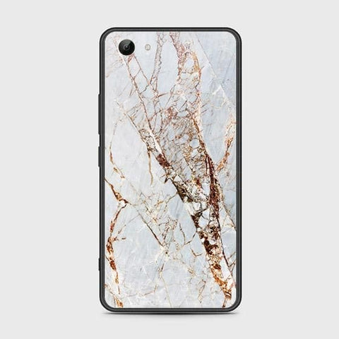 Vivo Y81 Cover - White Marble Series - HQ Ultra Shine Premium Infinity Glass Soft Silicon Borders Case