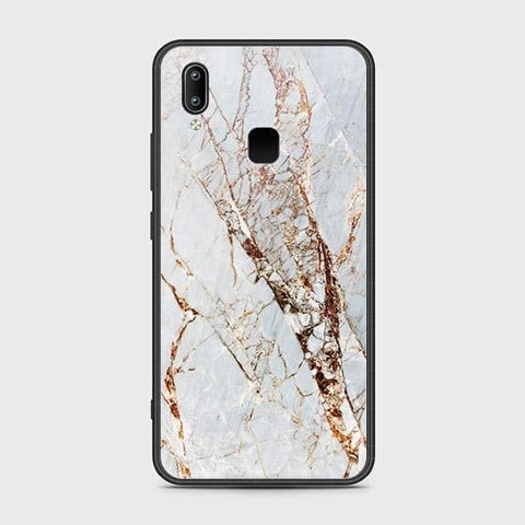 Vivo Y91 Cover - White Marble Series - HQ Ultra Shine Premium Infinity Glass Soft Silicon Borders Case