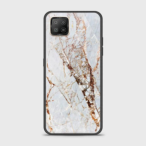 Oppo A73 Cover - White Marble Series - HQ Ultra Shine Premium Infinity Glass Soft Silicon Borders Case