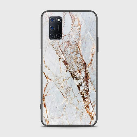 Oppo A72 Cover - White Marble Series - HQ Ultra Shine Premium Infinity Glass Soft Silicon Borders Case