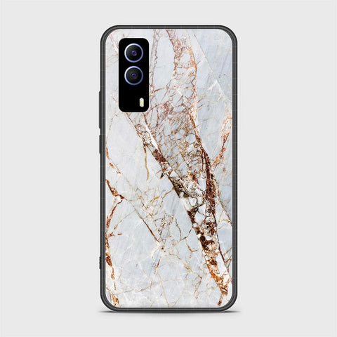 Vivo Y53s 5G Cover - White Marble Series - HQ Ultra Shine Premium Infinity Glass Soft Silicon Borders Case