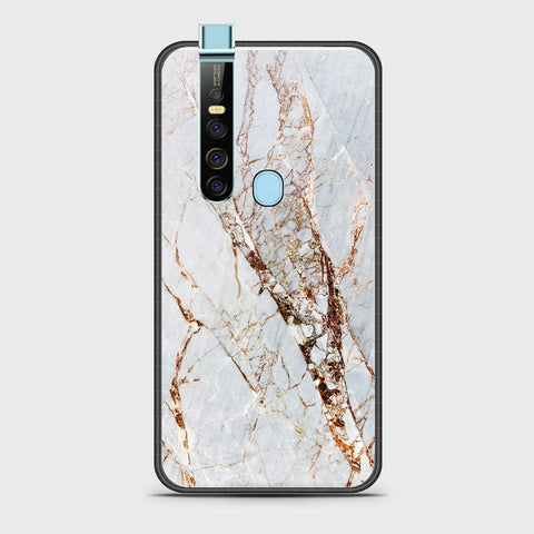 Tecno Camon 15 Pro Cover- White Marble Series - HQ Ultra Shine Premium Infinity Glass Soft Silicon Borders Case