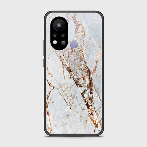 Infinix Hot 11s Cover- White Marble Series - HQ Ultra Shine Premium Infinity Glass Soft Silicon Borders Case
