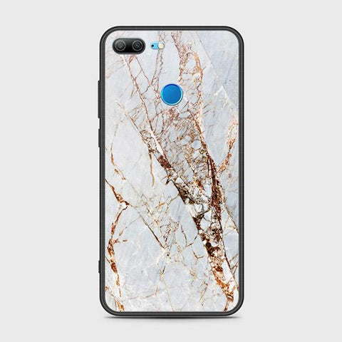 Huawei Honor 9 Lite Cover - White Marble Series - HQ Ultra Shine Premium Infinity Glass Soft Silicon Borders Case