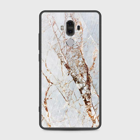 Huawei Mate 9 Cover - White Marble Series - HQ Ultra Shine Premium Infinity Glass Soft Silicon Borders Case