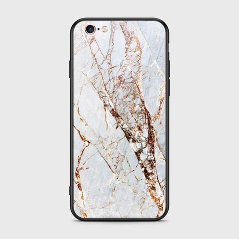 iPhone 6s Plus / 6 Plus Cover - White Marble Series - HQ Ultra Shine Premium Infinity Glass Soft Silicon Borders Case