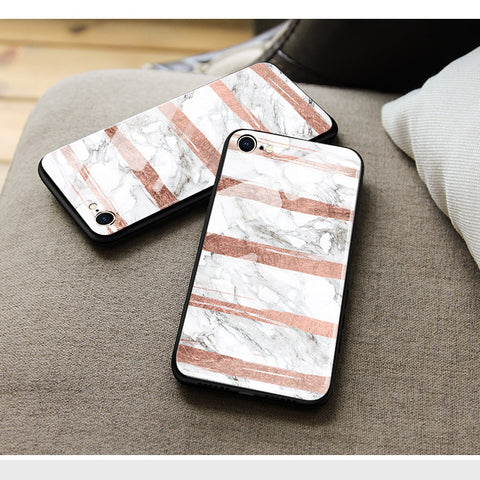Vivo Y35m Plus Cover- White Marble Series - HQ Ultra Shine Premium Infinity Glass Soft Silicon Borders Case