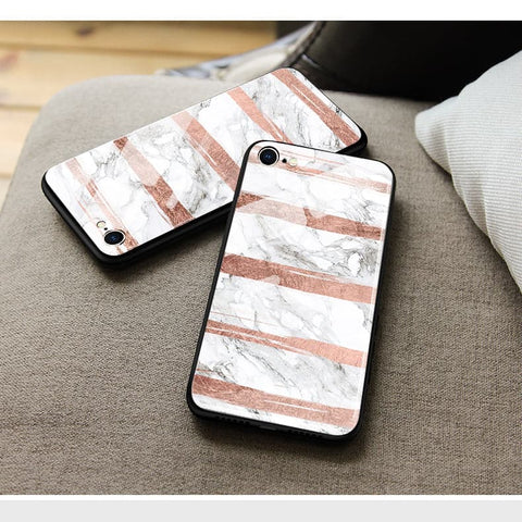 iPhone SE 2020 Cover - White Marble Series - HQ Ultra Shine Premium Infinity Glass Soft Silicon Borders Casee