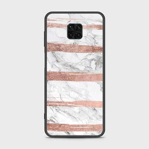 Xiaomi Redmi Note 9S Cover - White Marble Series - HQ Ultra Shine Premium Infinity Glass Soft Silicon Borders Case