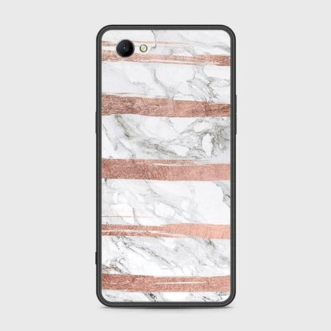 Oppo A3 Cover - White Marble Series - HQ Ultra Shine Premium Infinity Glass Soft Silicon Borders Case