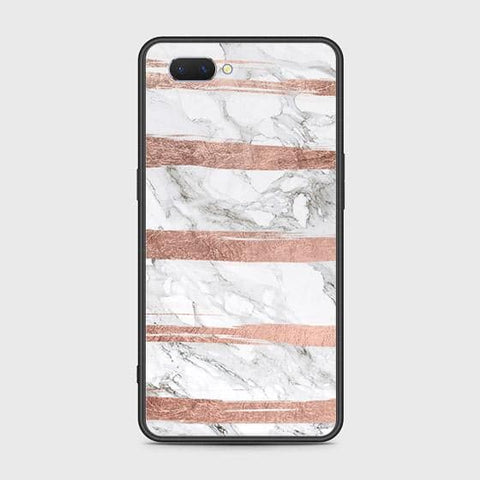 Realme C1 Cover - White Marble Series - HQ Ultra Shine Premium Infinity Glass Soft Silicon Borders Case