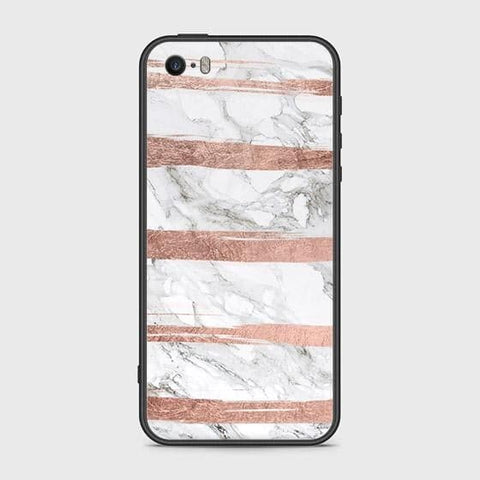 iPhone 5 Cover - White Marble Series - HQ Ultra Shine Premium Infinity Glass Soft Silicon Borders Case