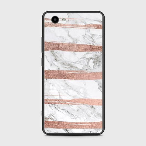 Vivo Y71 Cover - White Marble Series - HQ Ultra Shine Premium Infinity Glass Soft Silicon Borders Case