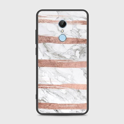 Xiaomi Redmi Note 5 / Redmi 5 Plus Cover - White Marble Series - HQ Ultra Shine Premium Infinity Glass Soft Silicon Borders Case