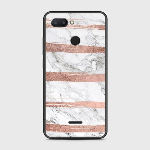 Xiaomi Redmi 6 Cover - White Marble Series - HQ Ultra Shine Premium Infinity Glass Soft Silicon Borders Case