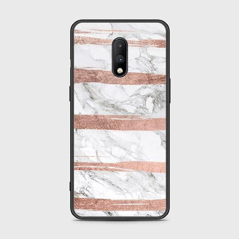 OnePlus 6T Cover - White Marble Series - HQ Ultra Shine Premium Infinity Glass Soft Silicon Borders Case