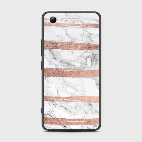 Vivo Y81 Cover - White Marble Series - HQ Ultra Shine Premium Infinity Glass Soft Silicon Borders Case