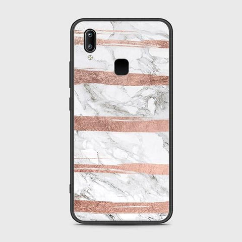 Vivo Y91 Cover - White Marble Series - HQ Ultra Shine Premium Infinity Glass Soft Silicon Borders Case