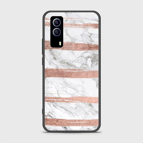 Vivo Y53s 5G Cover - White Marble Series - HQ Ultra Shine Premium Infinity Glass Soft Silicon Borders Case