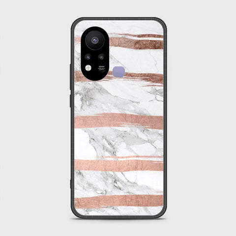 Infinix Hot 11s Cover- White Marble Series - HQ Ultra Shine Premium Infinity Glass Soft Silicon Borders Case