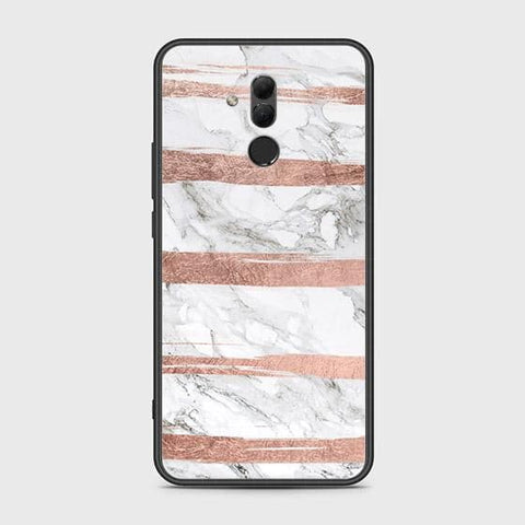 Huawei Mate 20 Lite Cover - White Marble Series - HQ Ultra Shine Premium Infinity Glass Soft Silicon Borders Case
