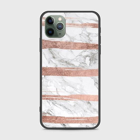 iPhone 11 Pro Cover - White Marble Series - HQ Ultra Shine Premium Infinity Glass Soft Silicon Borders Case