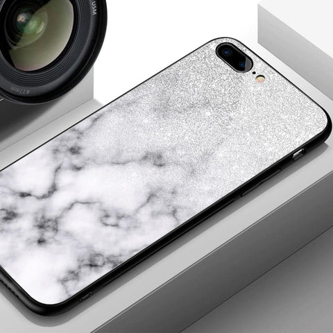 Realme 3 Cover - White Marble Series - HQ Ultra Shine Premium Infinity Glass Soft Silicon Borders Case