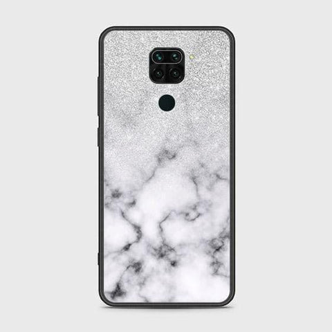 Xiaomi Redmi Note 9 Cover - White Marble Series - HQ Ultra Shine Premium Infinity Glass Soft Silicon Borders Case