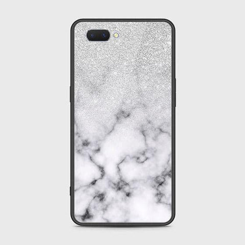 Realme C1 Cover - White Marble Series - HQ Ultra Shine Premium Infinity Glass Soft Silicon Borders Case