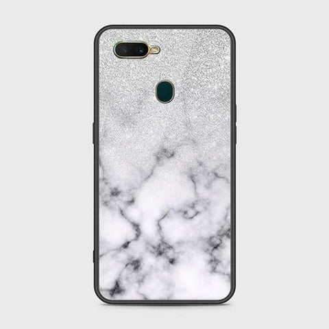 Oppo A11k Cover - White Marble Series - HQ Ultra Shine Premium Infinity Glass Soft Silicon Borders Case