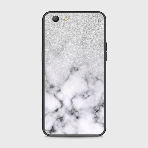 Oppo A39 Cover - White Marble Series - HQ Ultra Shine Premium Infinity Glass Soft Silicon Borders Case