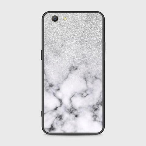 Oppo A59 Cover - White Marble Series - HQ Ultra Shine Premium Infinity Glass Soft Silicon Borders Case