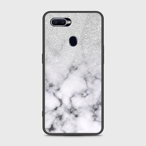 Oppo F9 / F9 Pro Cover - White Marble Series - HQ Ultra Shine Premium Infinity Glass Soft Silicon Borders Case