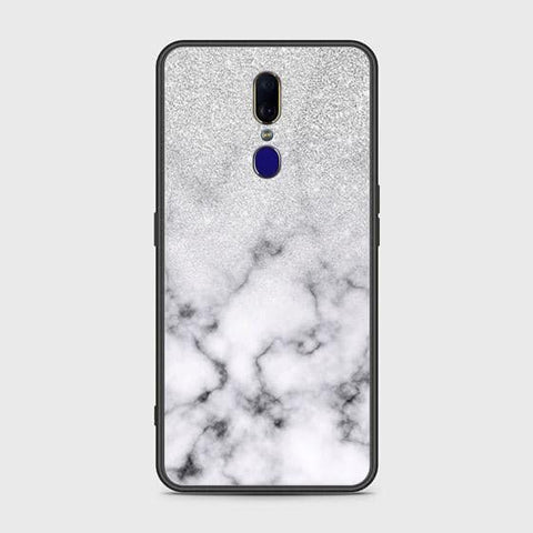 Oppo A9 Cover - White Marble Series - HQ Ultra Shine Premium Infinity Glass Soft Silicon Borders Case