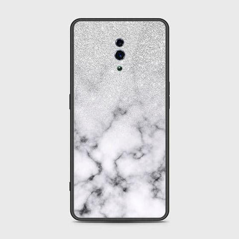 Oppo Reno Cover - White Marble Series - HQ Ultra Shine Premium Infinity Glass Soft Silicon Borders Case