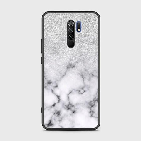 Xiaomi Poco M2 Cover - White Marble Series - HQ Ultra Shine Premium Infinity Glass Soft Silicon Borders Case