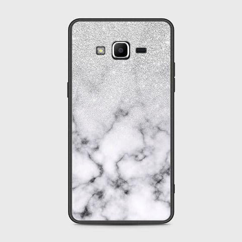 Samsung Galaxy J2 Prime Cover - White Marble Series - HQ Ultra Shine Premium Infinity Glass Soft Silicon Borders Case