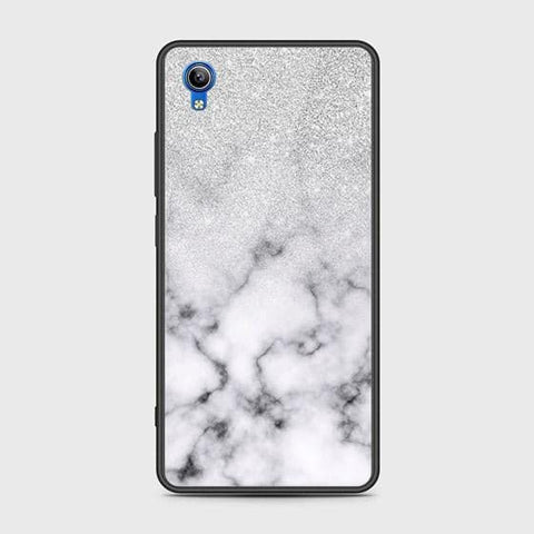 Vivo Y91C Cover - White Marble Series - HQ Ultra Shine Premium Infinity Glass Soft Silicon Borders Case