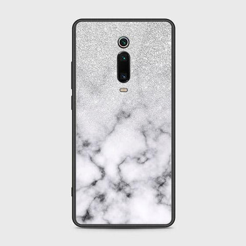 Xiaomi Mi 9T Cover - White Marble Series - HQ Ultra Shine Premium Infinity Glass Soft Silicon Borders Case