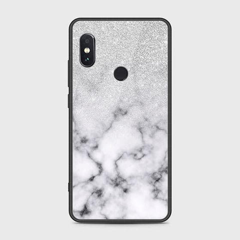 Xiaomi Redmi Note 5 Pro Cover - White Marble Series - HQ Ultra Shine Premium Infinity Glass Soft Silicon Borders Case