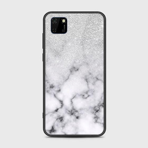 Honor 9S Cover - White Marble Series - HQ Ultra Shine Premium Infinity Glass Soft Silicon Borders Case