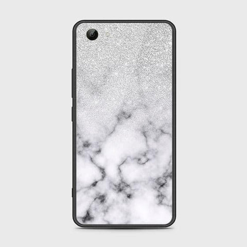 Vivo Y81 Cover - White Marble Series - HQ Ultra Shine Premium Infinity Glass Soft Silicon Borders Case