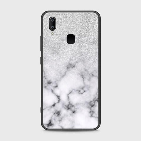 Vivo Y91 Cover - White Marble Series - HQ Ultra Shine Premium Infinity Glass Soft Silicon Borders Case