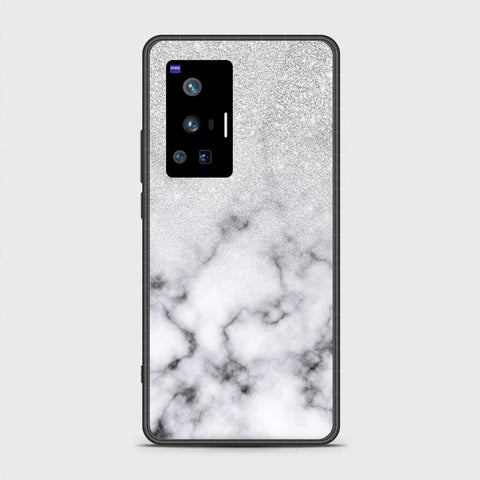 Vivo X70 Pro Cover - White Marble Series - HQ Ultra Shine Premium Infinity Glass Soft Silicon Borders Case