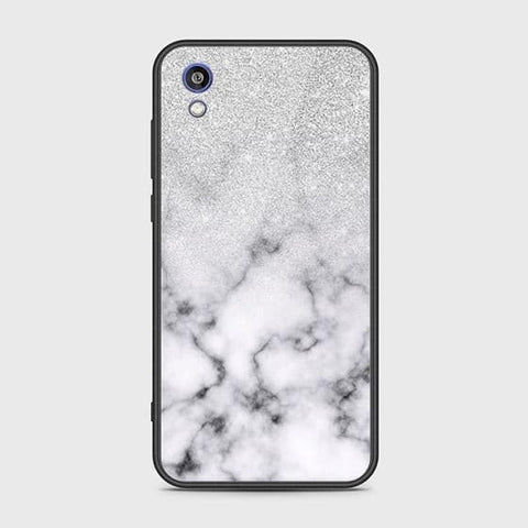 Huawei Y5 2019 Cover - White Marble Series - HQ Ultra Shine Premium Infinity Glass Soft Silicon Borders Case