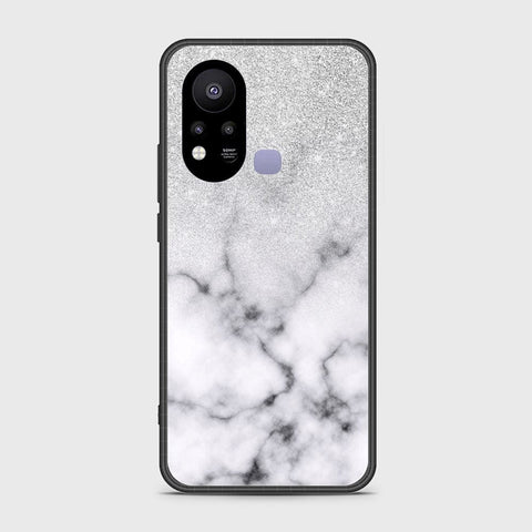 Infinix Hot 11s Cover- White Marble Series - HQ Ultra Shine Premium Infinity Glass Soft Silicon Borders Case