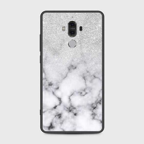 Huawei Mate 9 Cover - White Marble Series - HQ Ultra Shine Premium Infinity Glass Soft Silicon Borders Case